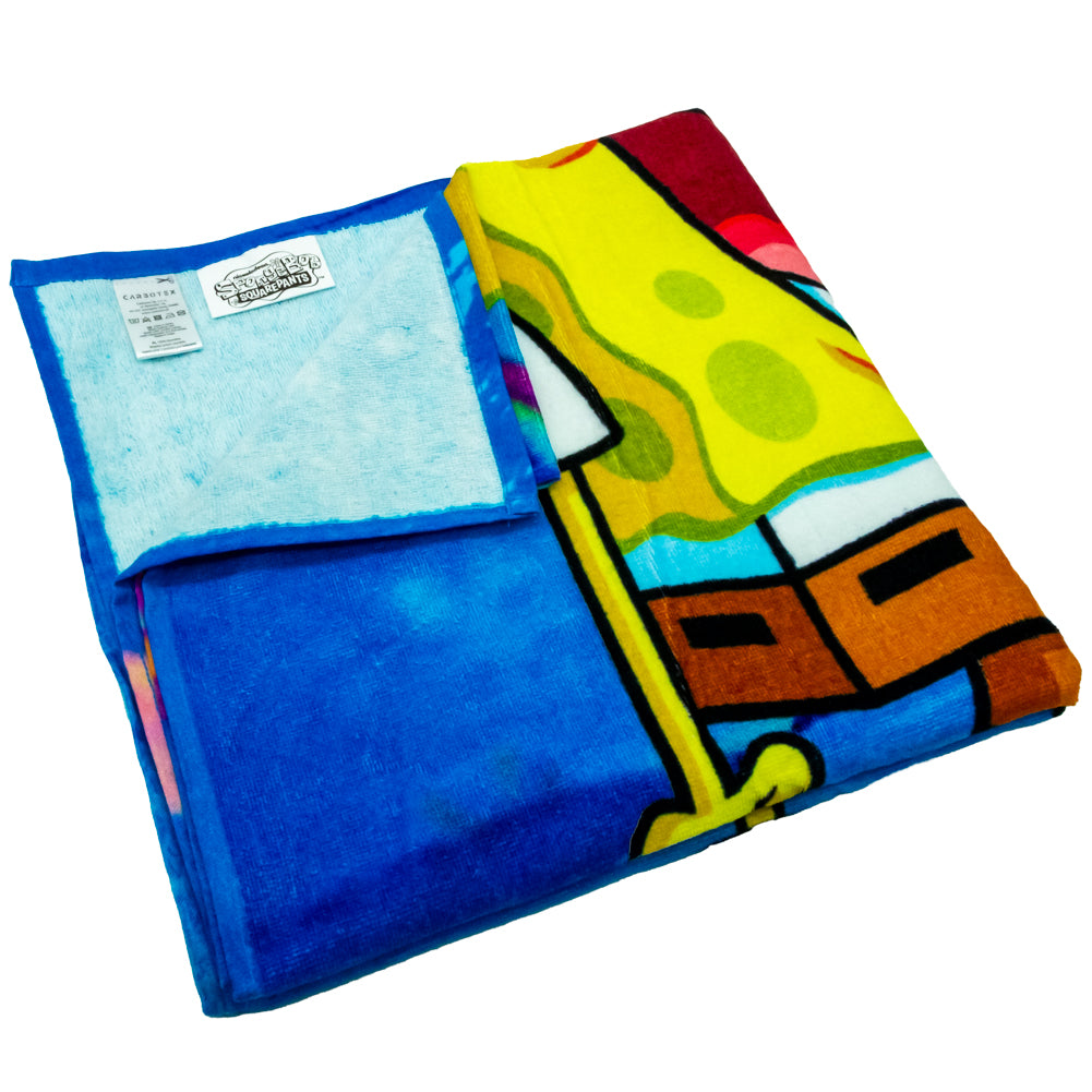 SpongeBob SquarePants Vibrant Beach Towel - Towels at Gift Moments