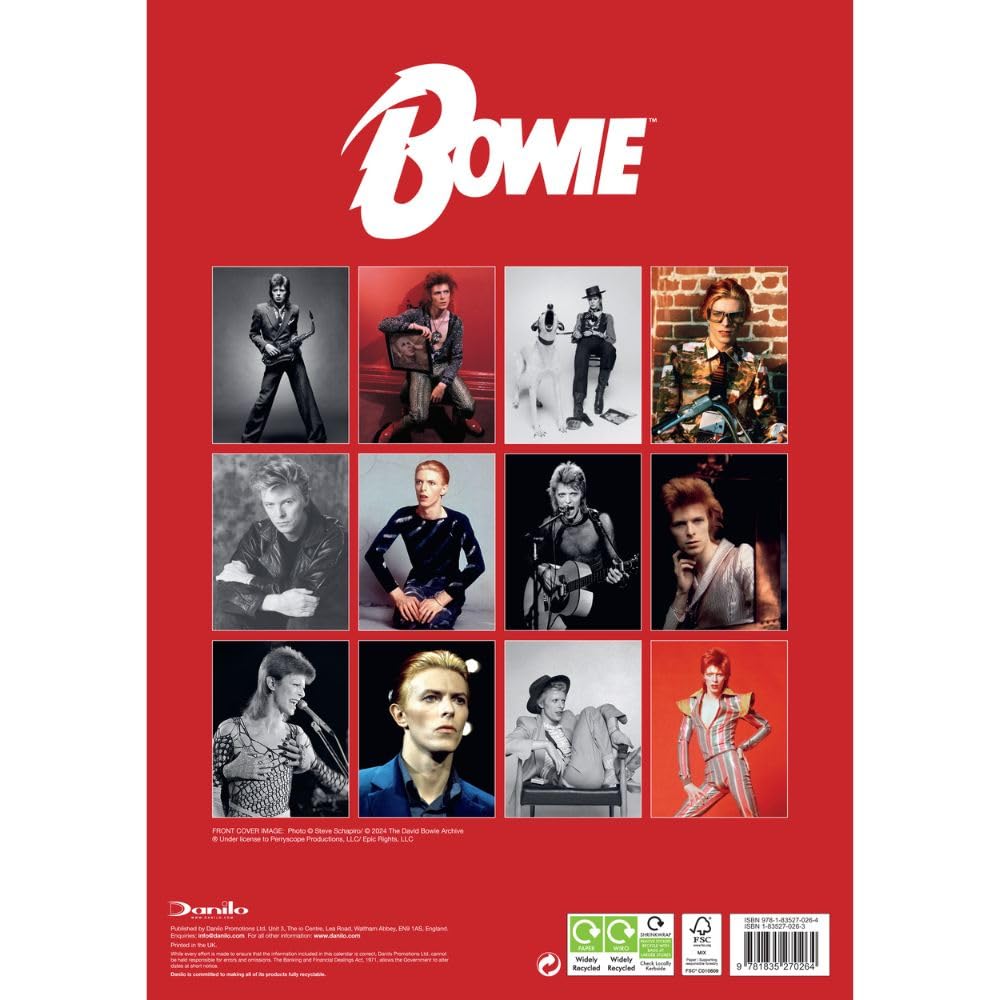 David Bowie A3 Calendar 2025 - Calendars & Planners at Gift Moments