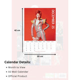 David Bowie A3 Calendar 2025 - Calendars & Planners at Gift Moments