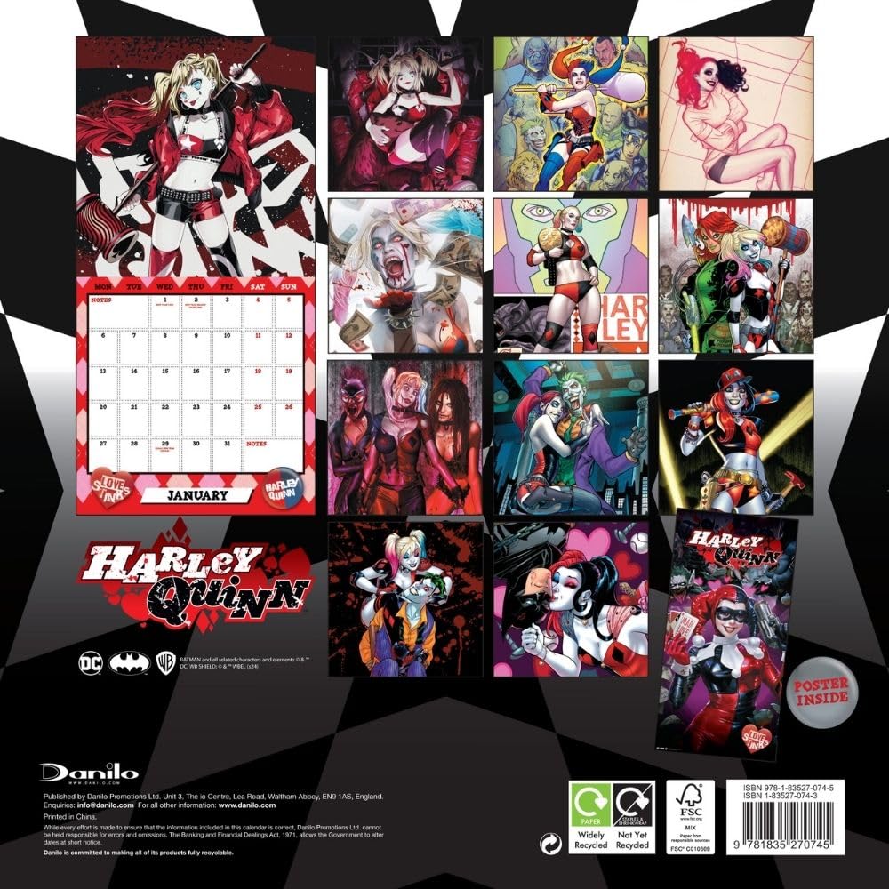 Harley Quinn Square Calendar 2025 - Calendars at Gift Moments