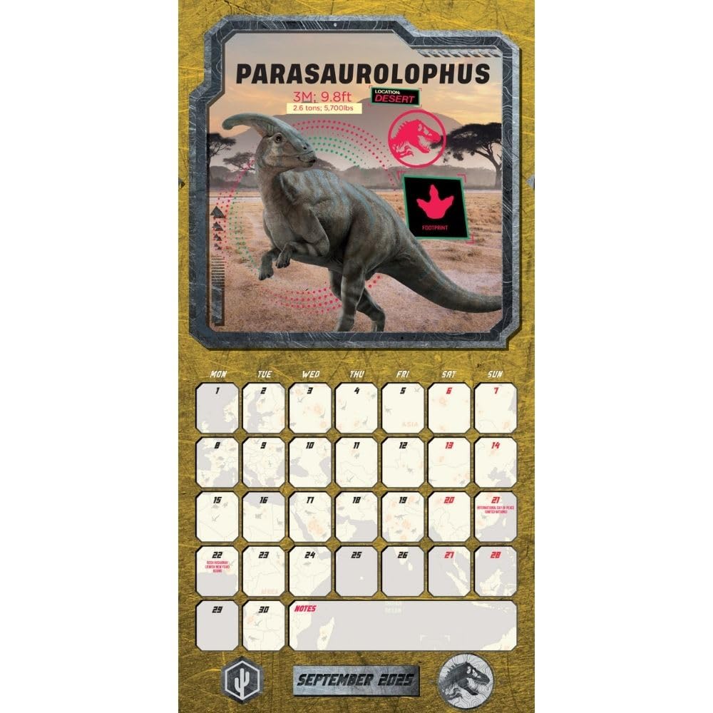 Jurassic World Square Calendar 2025 - Calendars & Planners at Gift Moments