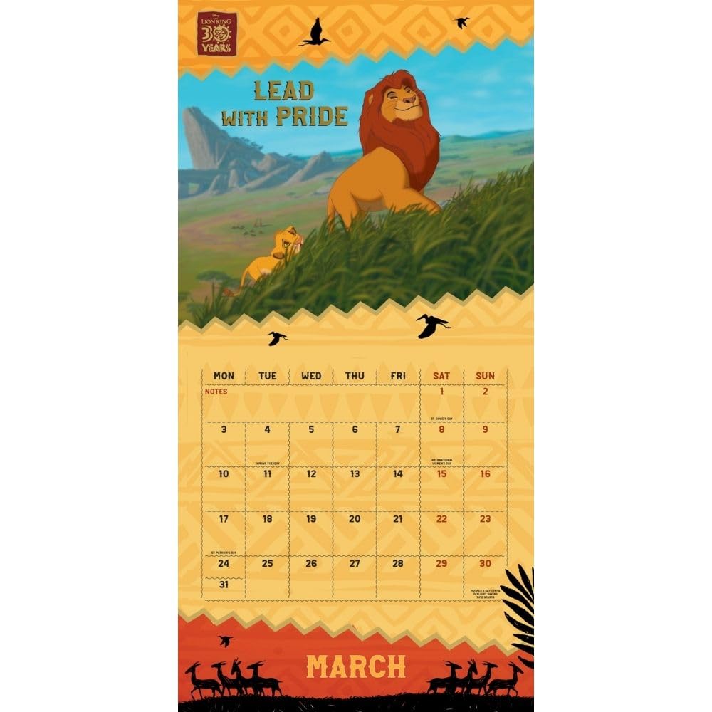 Lion King Square Calendar 2025 - Calendars & Planners at Gift Moments