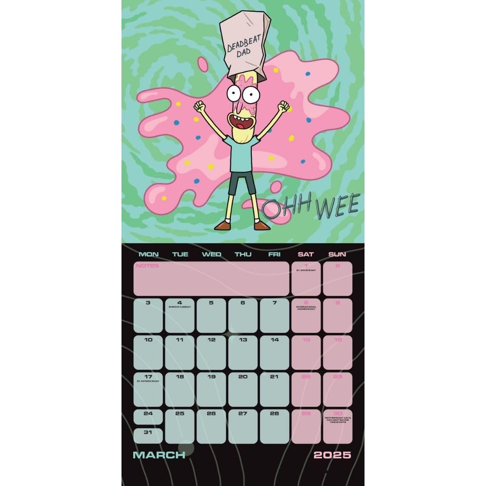 Rick And Morty Square Calendar 2025 - Calendars & Planners at Gift Moments