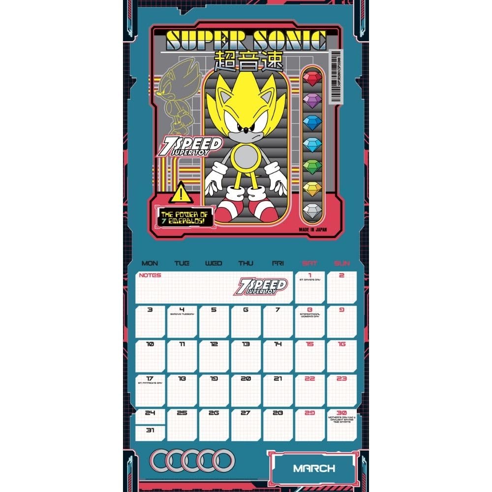 Sonic The Hedgehog 2025 Square Calendar: 2 - Calendars & Planners By Sonic The Hedgehog