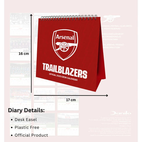 Arsenal FC Desktop Calendar 2025 - Trailblazers Edition - Calendars & Planners at Gift Moments