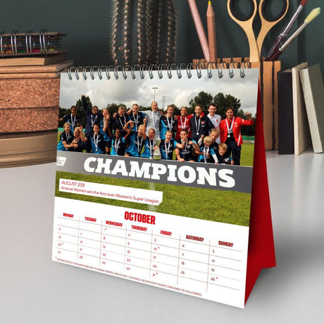 Arsenal FC Desktop Calendar 2025 - Trailblazers Edition - Calendars & Planners at Gift Moments