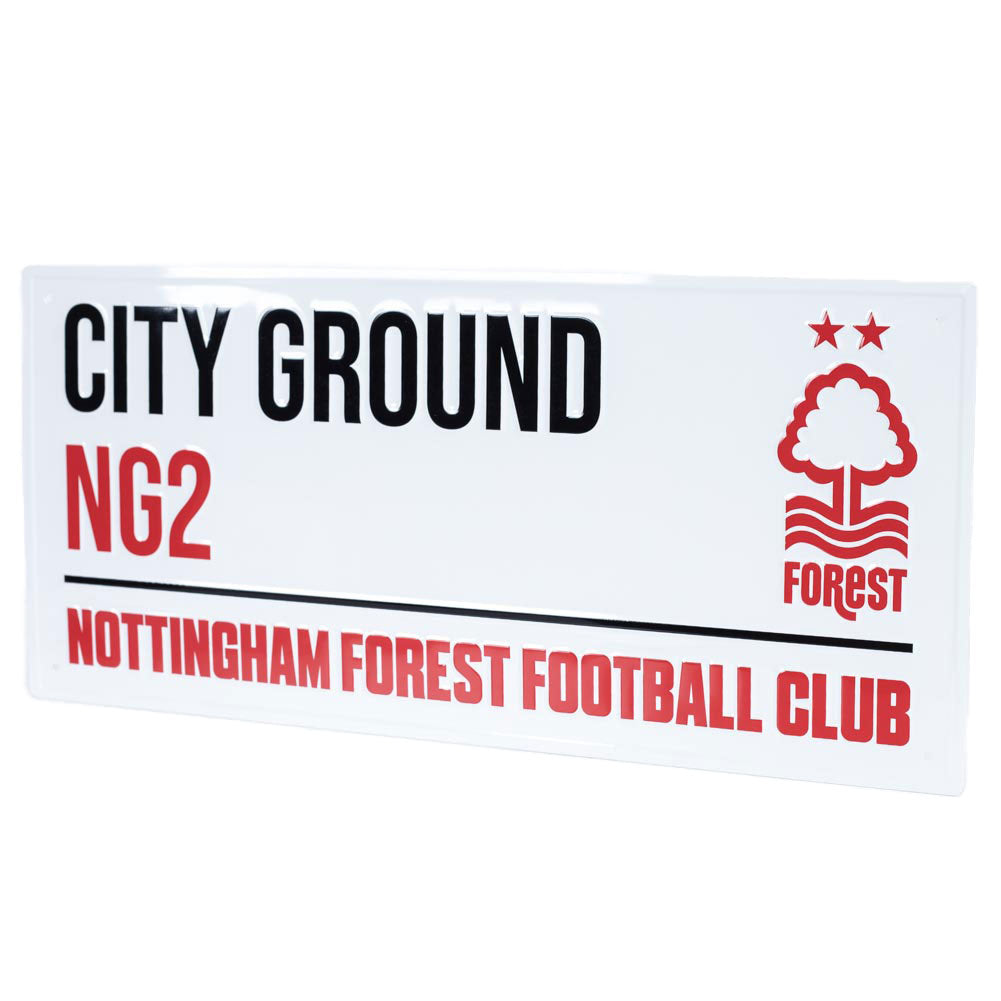 Nottingham Forest FC White Street Sign - Signs & Plaques at Gift Moments