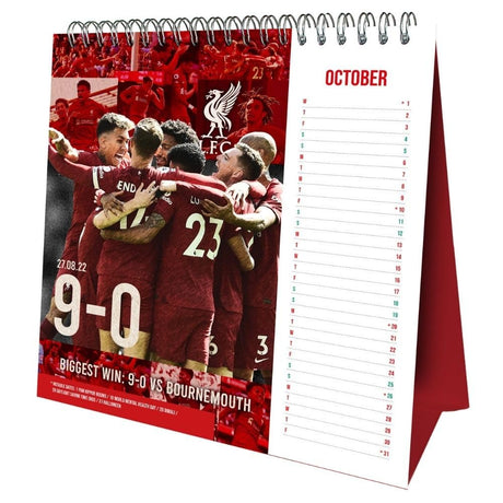 Liverpool FC Desktop Calendar 2025 - Record Breakers Special Edition - Calendars & Planners at Gift Moments