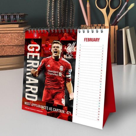 Liverpool FC Desktop Calendar 2025 - Record Breakers Special Edition - Calendars & Planners at Gift Moments