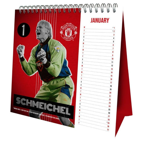 Manchester United FC Desktop Calendar 2025 - Ultimate 11 Special Edition - Calendars at Gift Moments