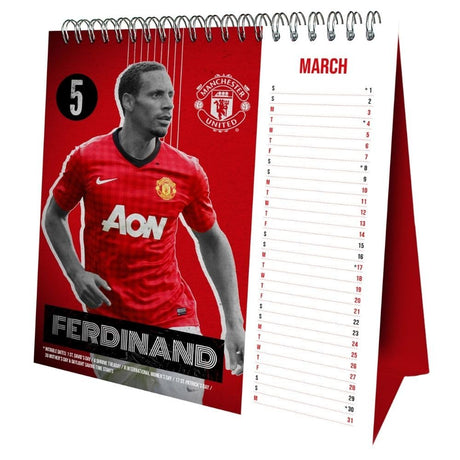 Manchester United FC Desktop Calendar 2025 - Ultimate 11 Special Edition - Calendars at Gift Moments