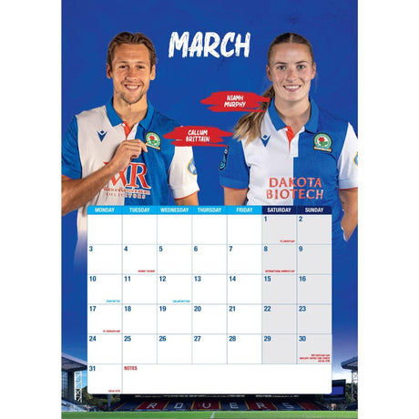 Blackburn Rovers FC A3 Calendar 2025 - Calendars & Planners at Gift Moments