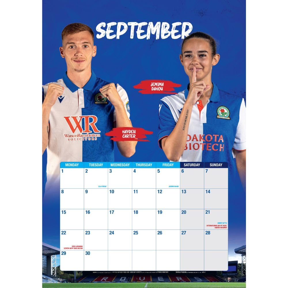 Blackburn Rovers FC A3 Calendar 2025 - Calendars & Planners at Gift Moments