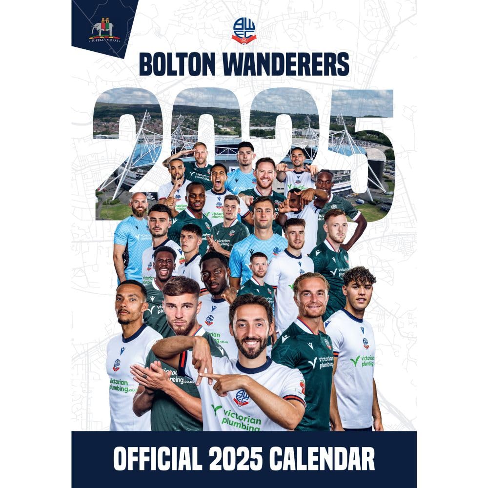 Bolton Wanderers FC A3 Calendar 2025 Default Title - Calendars & Planners at Gift Moments