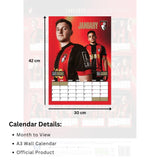 Bournemouth AFC 2025 A3 Wall Calendar: 4 - Calendars & Planners By Bournemouth