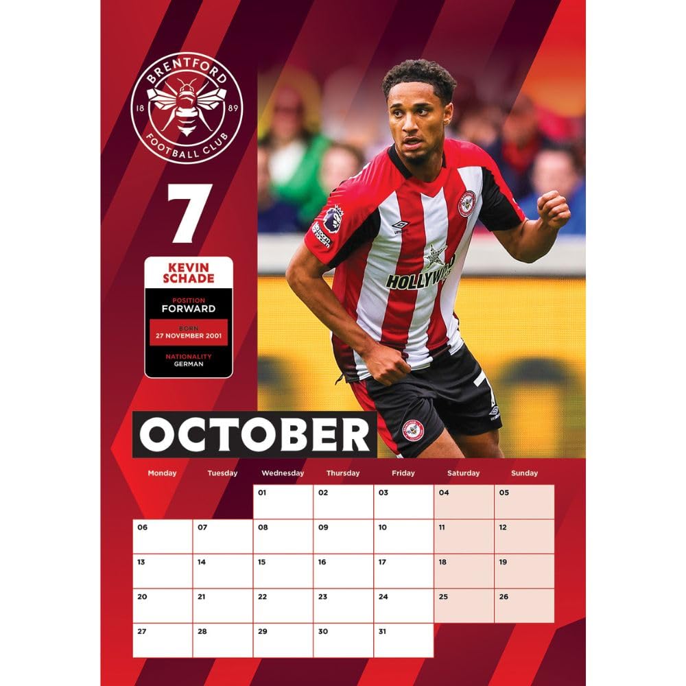 Brentford FC A3 Calendar 2025 - Calendars & Planners at Gift Moments