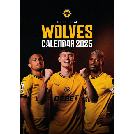 Wolverhampton Wanderers FC A3 Calendar 2025 Default Title - Calendars & Planners at Gift Moments