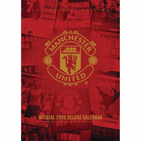 Manchester United FC Deluxe Calendar 2025 Default Title - Calendars at Gift Moments