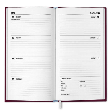 Aston Villa FC Slim Diary 2025 - Diaries at Gift Moments