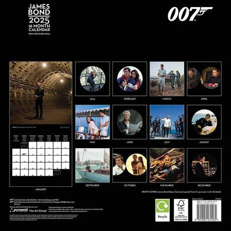 James Bond Square Calendar 2025 - Calendars at Gift Moments