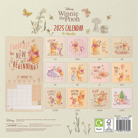 Winnie The Pooh Square Wall Calendar 2025 - Calendars at Gift Moments