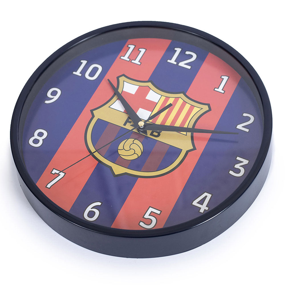 FC Barcelona Wall Clock - Classic Red and Blue Striped Design - Clocks at Gift Moments