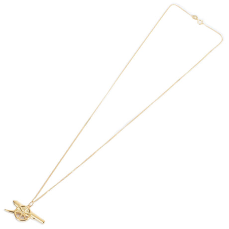 Arsenal FC 18ct Gold Plated on Silver Cannon Pendant & Chain - Necklaces at Gift Moments