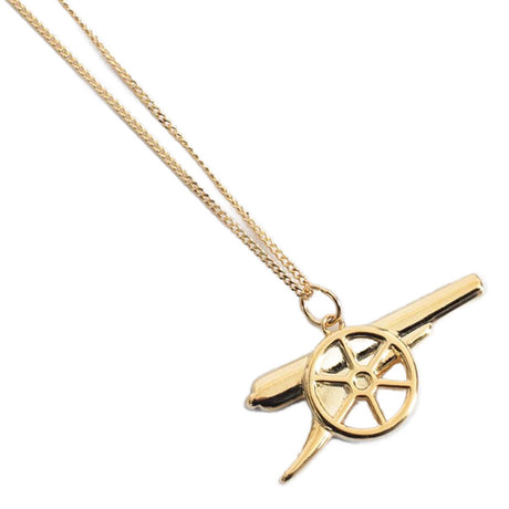 Arsenal FC 18ct Gold Plated on Silver Cannon Pendant & Chain Default Title - Necklaces at Gift Moments