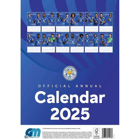 Leicester City FC A3 Calendar 2025 - Calendars at Gift Moments