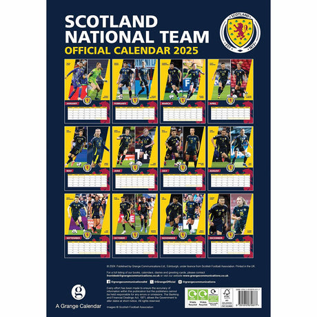 Scottish FA A3 Calendar 2025 - Calendars & Planners at Gift Moments