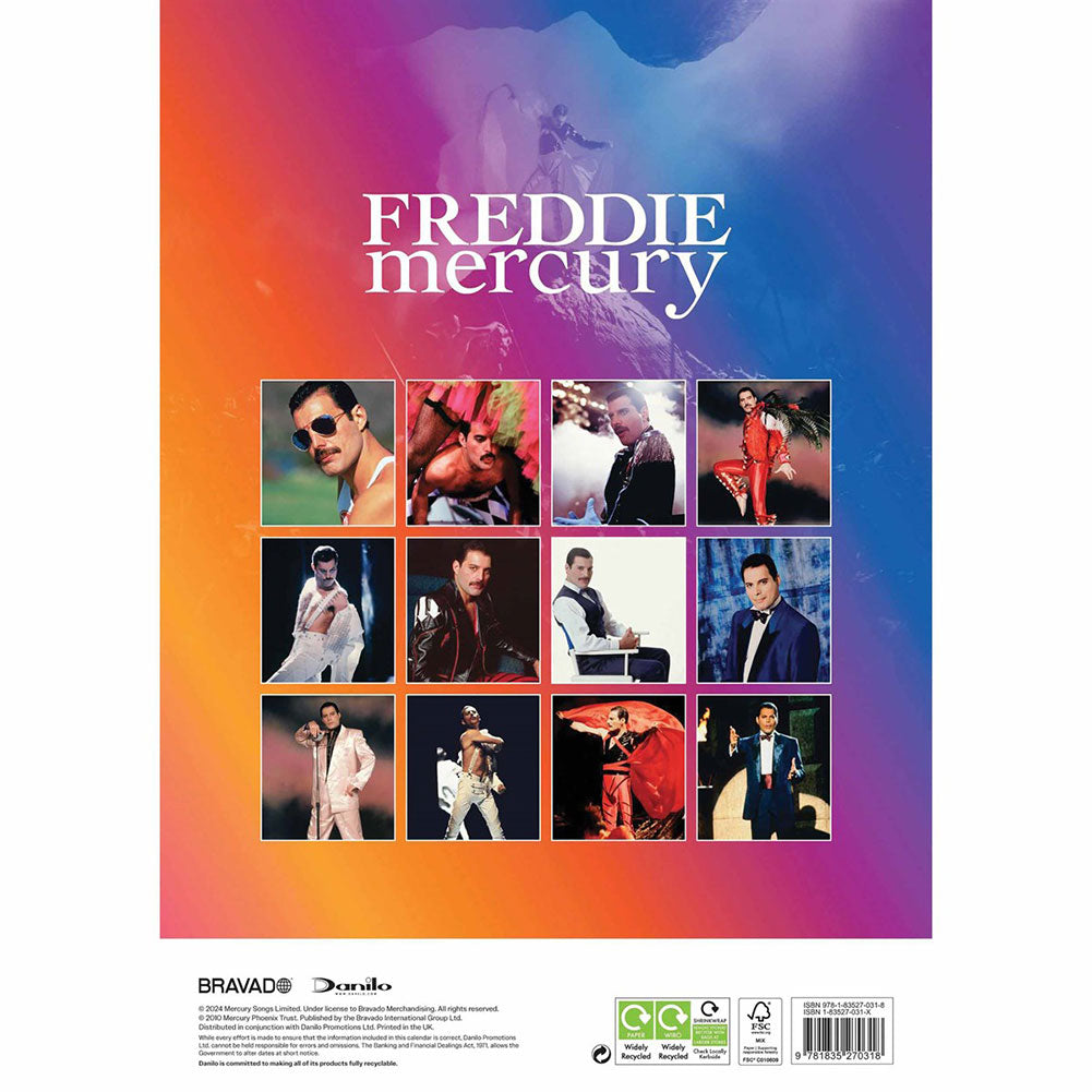 Freddie Mercury A3 Calendar 2025 - Calendars & Planners at Gift Moments