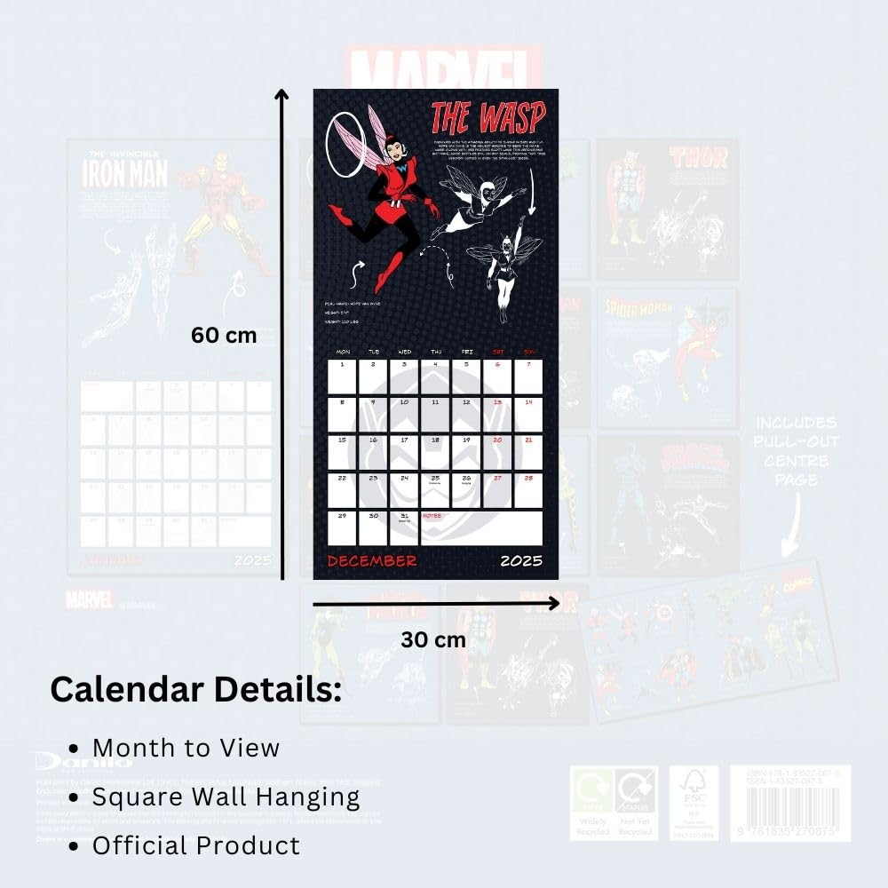 Marvel Comics 2025 Square Wall Calendar: 5 - Calendars & Planners By Marvel