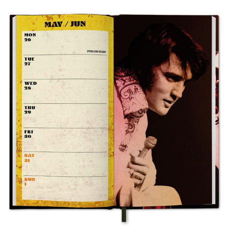 Elvis Slim Diary 2025 – Classic Black Two Weeks to View - Diaries at Gift Moments