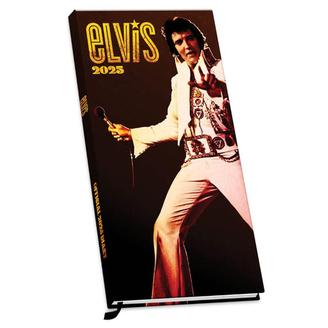 Elvis Slim Diary 2025 – Classic Black Two Weeks to View Default Title - Diaries at Gift Moments