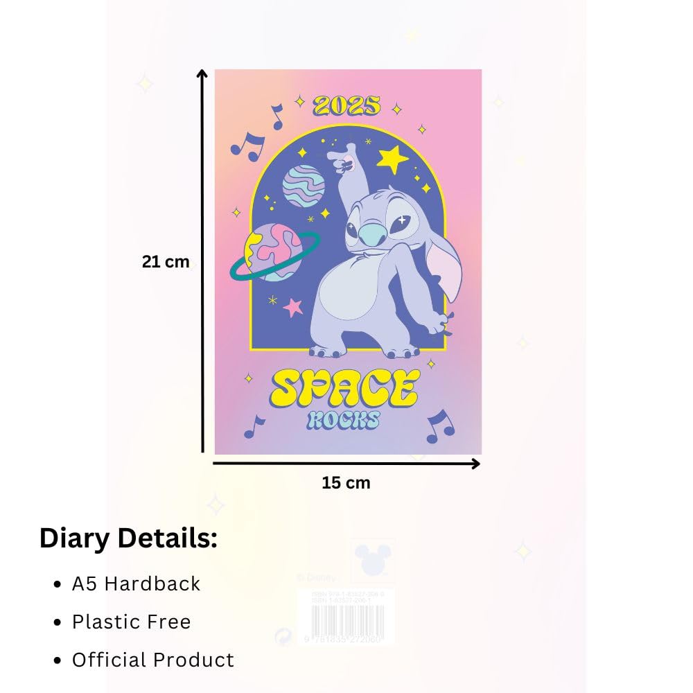 Lilo & Stitch A5 Diary 2025 - Week to View Hardback - Diaries at Gift Moments