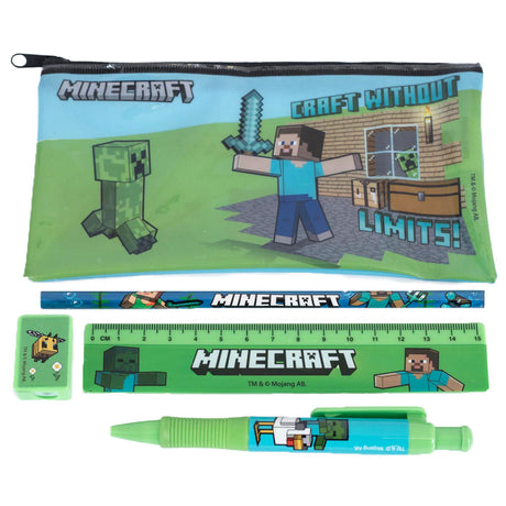 Minecraft Bumper Stationery Set - Pencil Cases & Sets at Gift Moments