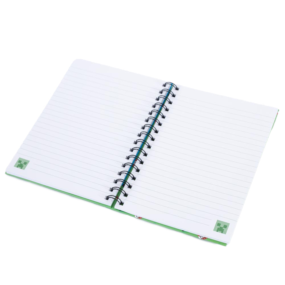 Minecraft A5 Notebook - Spiral Bound Hardback - Notebooks at Gift Moments