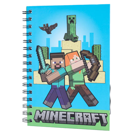 Minecraft A5 Notebook - Spiral Bound Hardback Default Title - Notebooks at Gift Moments