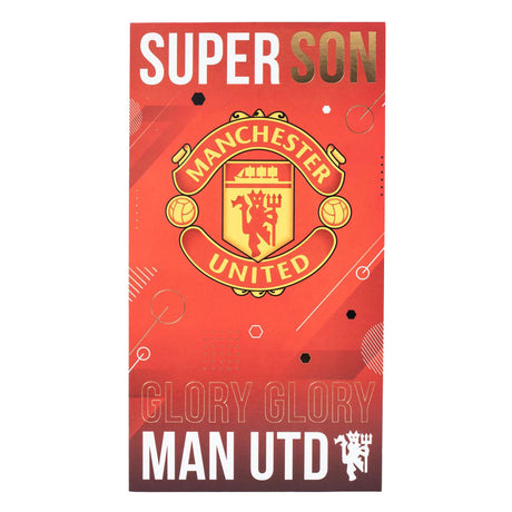 Manchester United FC Super Son Birthday Card - Greeting Cards at Gift Moments