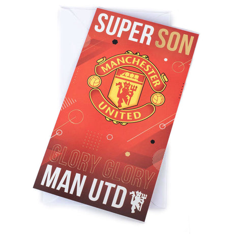 Manchester United FC Super Son Birthday Card Default Title - Greeting Cards at Gift Moments