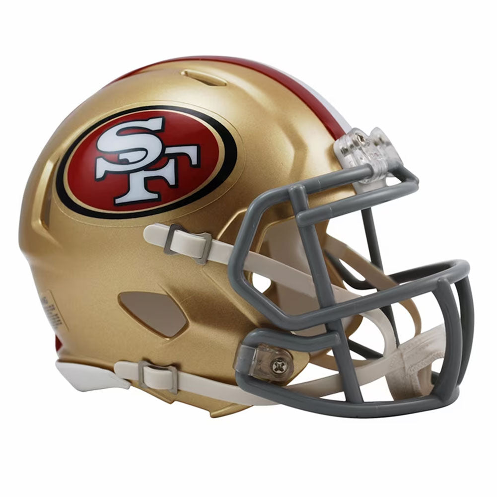 San Francisco 49ers Riddell Speed Mini Helmet Default Title - Figures & Collectables at Gift Moments