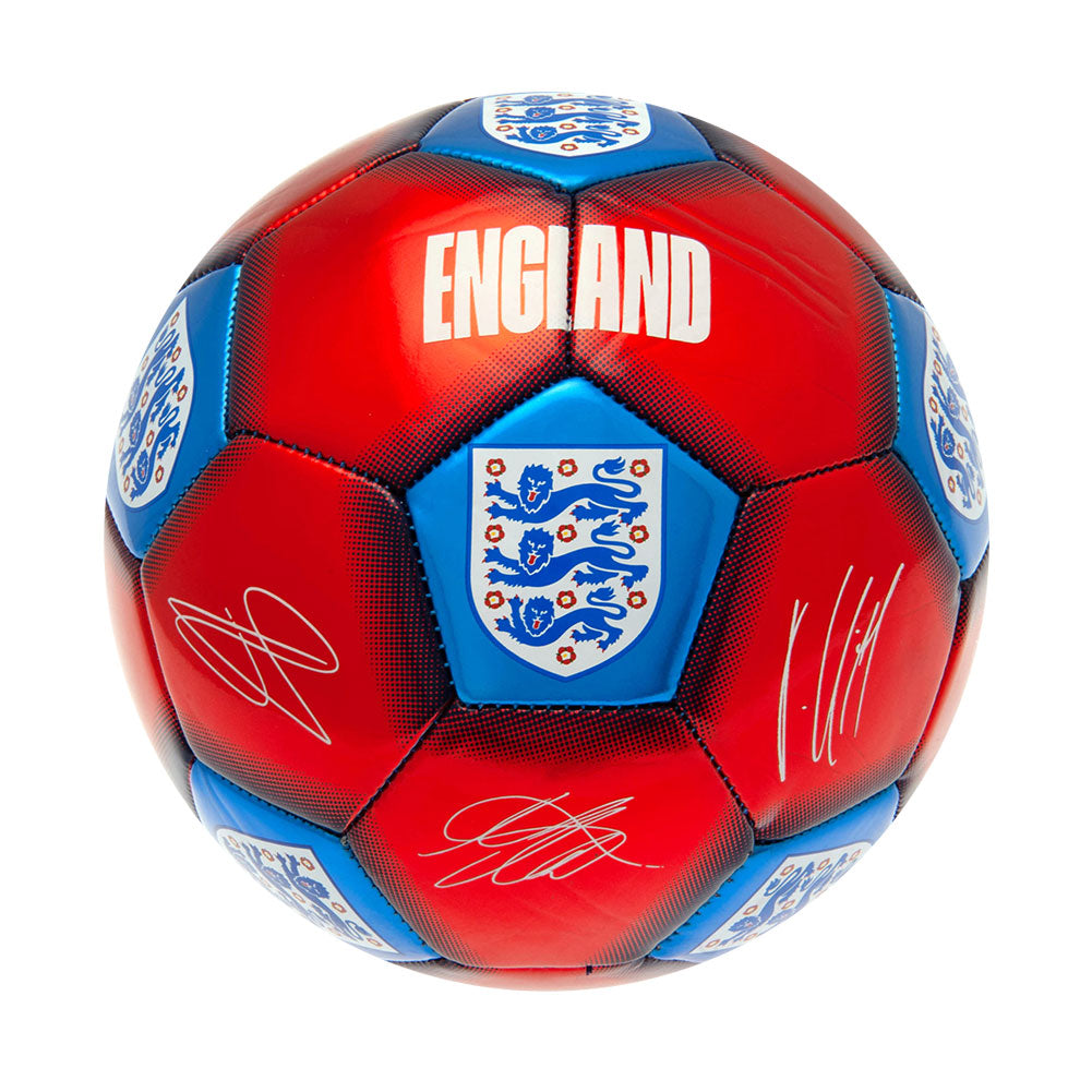 England FA Signature Skill Ball - Striking Red and Blue Metallic Finish Default Title - Balls at Gift Moments