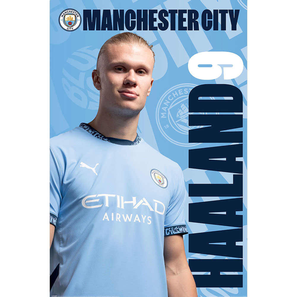 Manchester City FC Haaland Poster 85 - Star Striker Artwork Default Title - Posters at Gift Moments