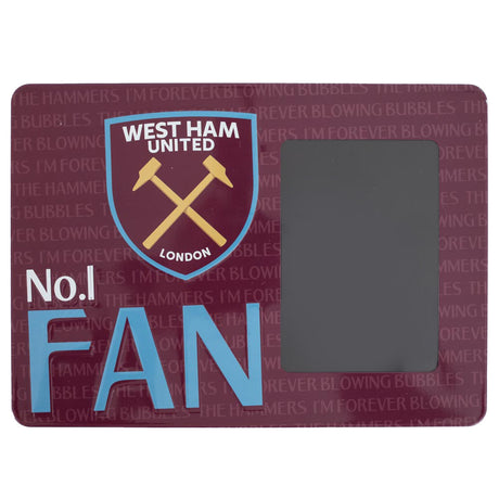 West Ham United FC No1 Fan Picture Frame Sign - Photo Frames at Gift Moments