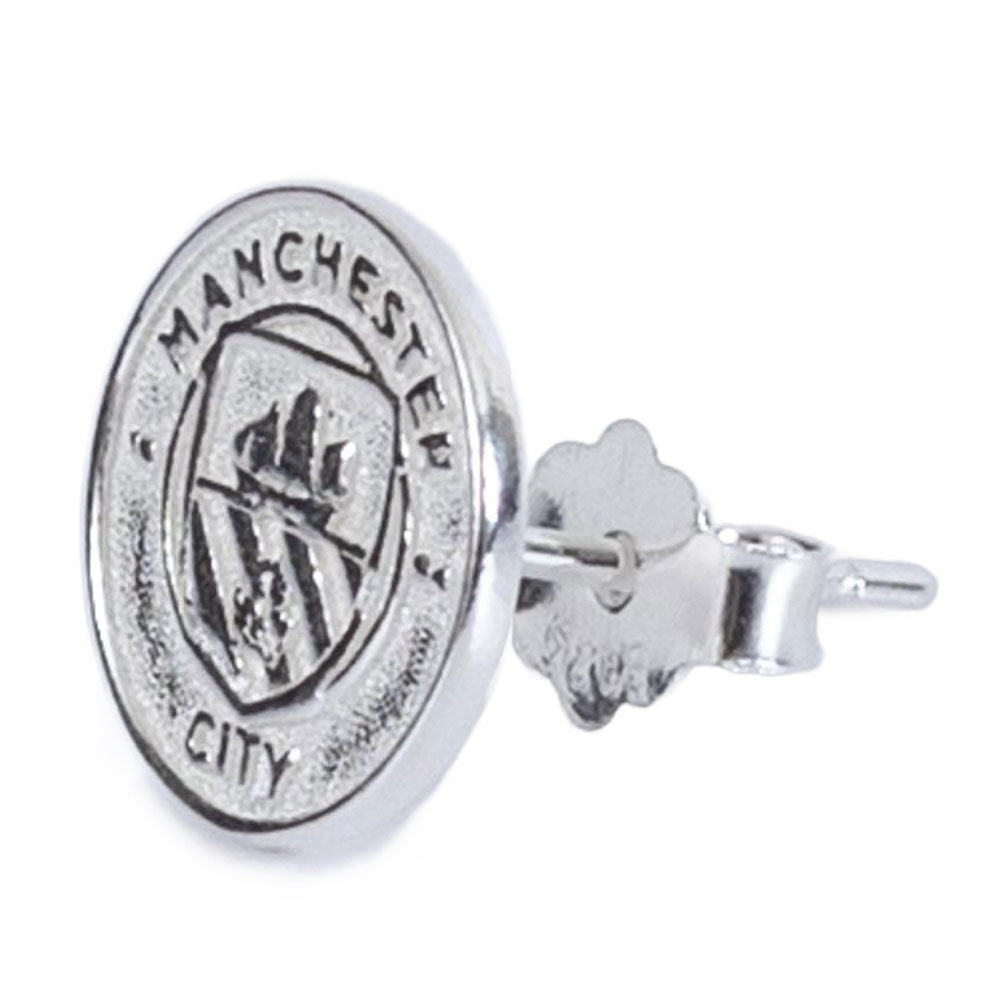 Manchester City FC Sterling Silver Stud Earring - Jewellery at Gift Moments