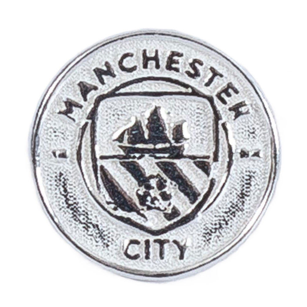 Manchester City FC Sterling Silver Stud Earring Default Title - Jewellery at Gift Moments