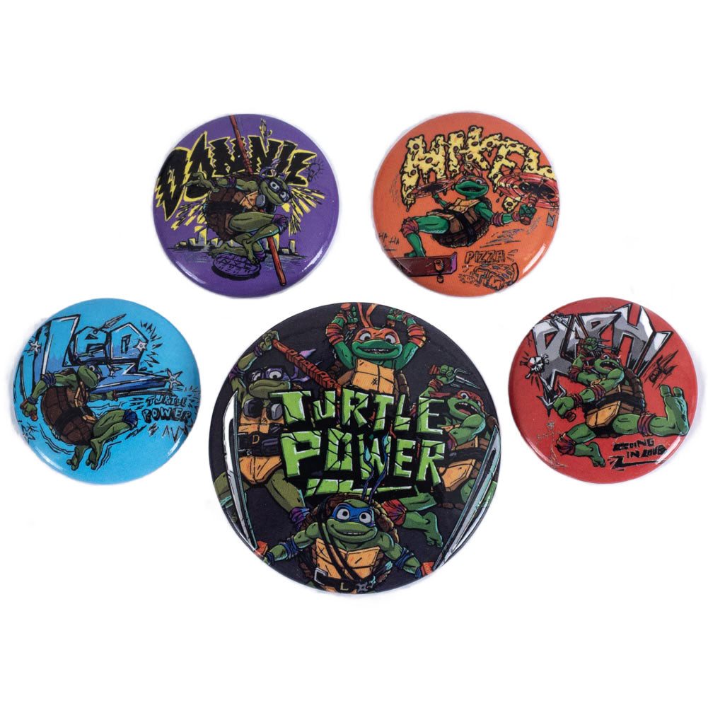 Teenage Mutant Ninja Turtles Button Badge Set Default Title - Badges at Gift Moments