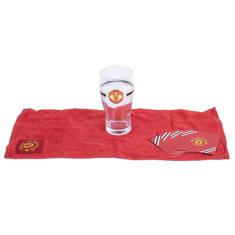 Manchester United FC Core Stripe Mini Bar Set - Barware at Gift Moments