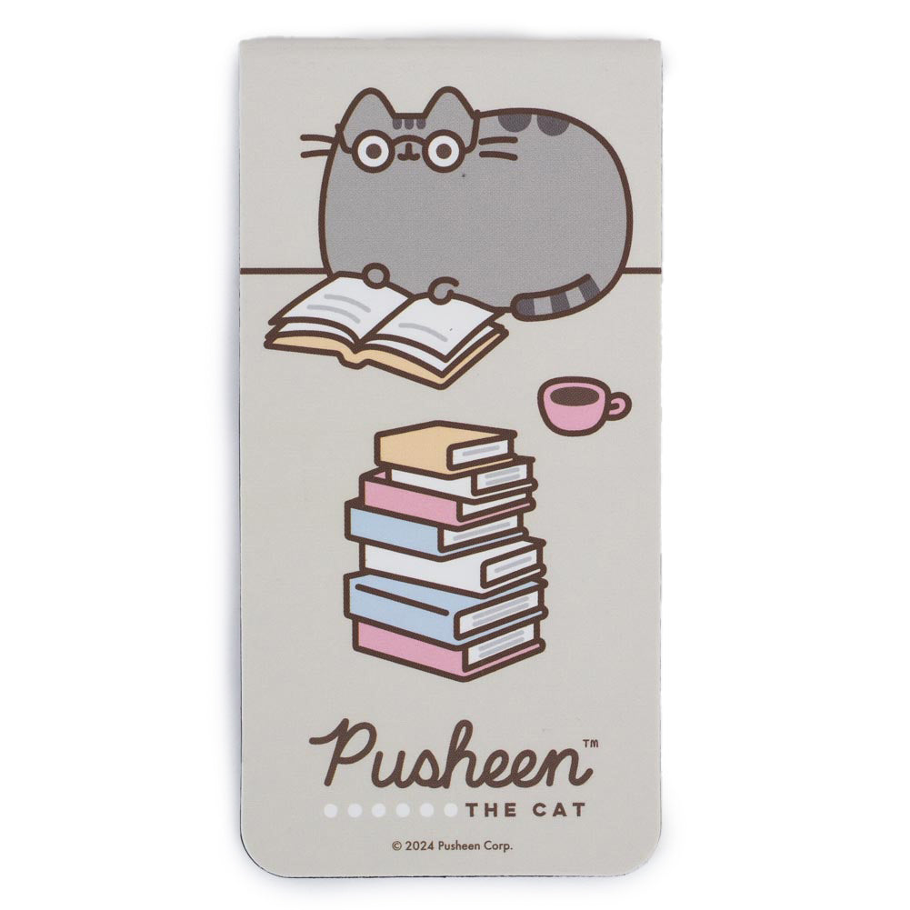 Pusheen Magnetic Bookmark - Reading Pusheen Design: 3 - Bookmarks By Pusheen