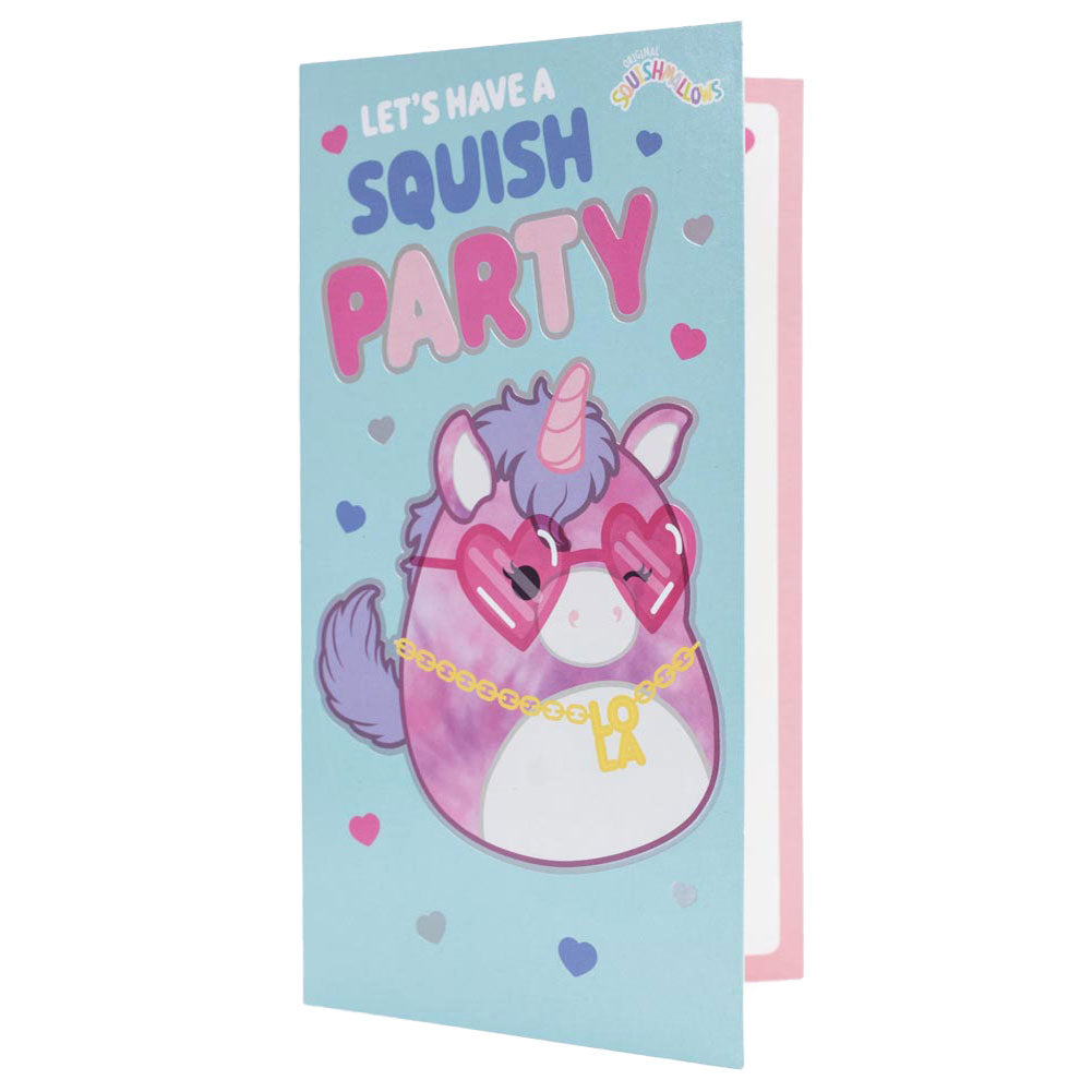 Squishmallows Birthday Card Featuring Lola the Unicorn - Greeting Cards at Gift Moments